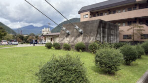 鬼怒楯岩大吊橋を支えている根本の部分