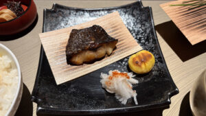 黒ムツのゆうあん焼き。